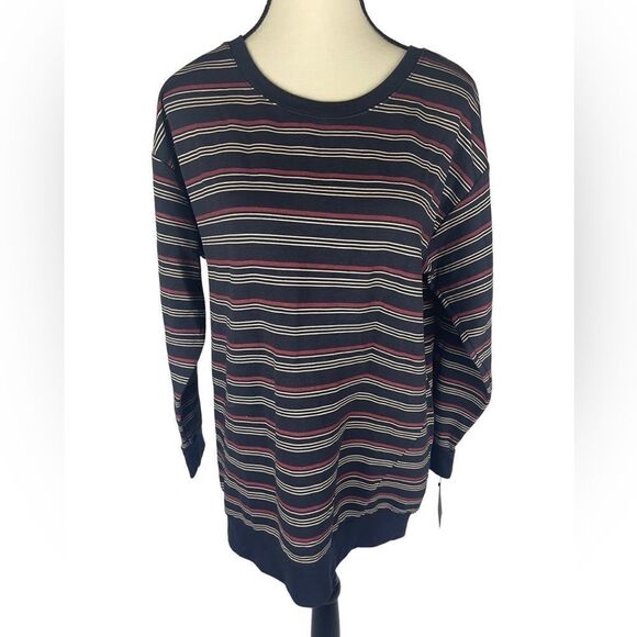 Joe's Women’s Sweatshirt Small Stripe Round NeckRelaxed Lg Sleeve Pullover Sz S - Picture 3 of 7